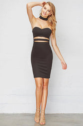 Bristal Bodycon cutout Club Dress Black